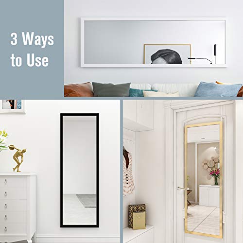 48" x 16" Full Length Metal Frame Mirror, 2 Pcs Door Hanging Mirror F8664