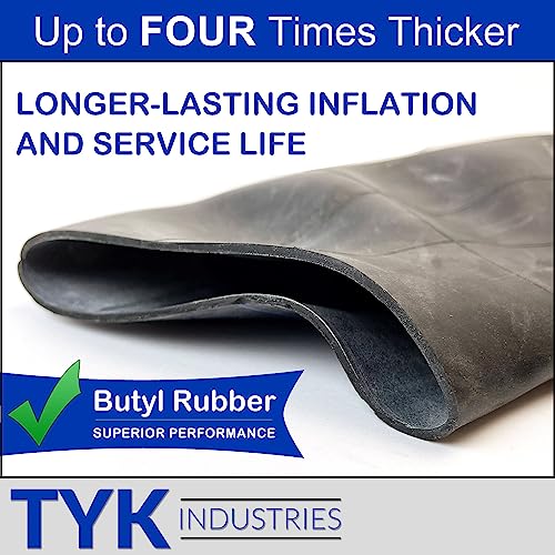 (2-Pack) 18X8.50-10 Lawn Mower Tire Inner Tube with TR13 Short Rubber Valve Stems N41390