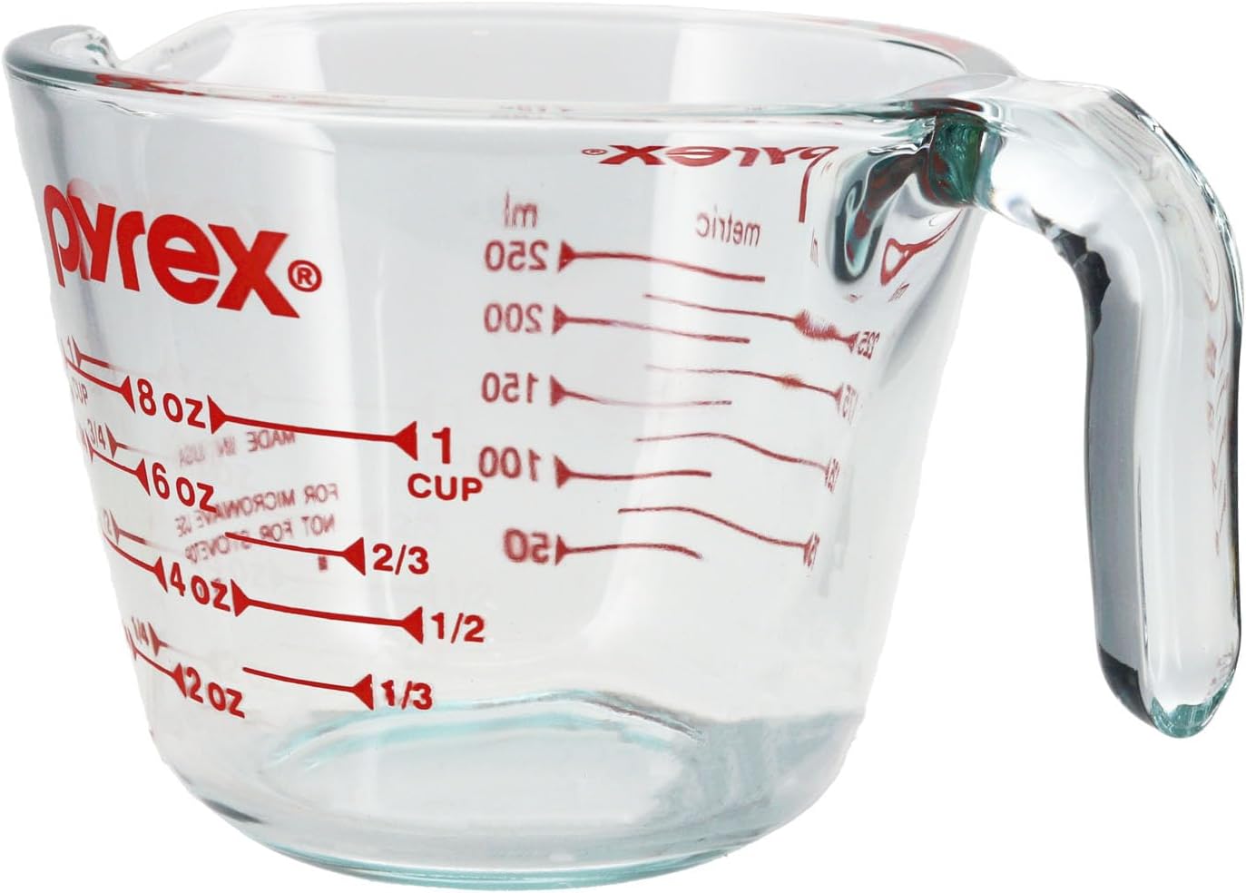 1-Cup Clear Measuring Cup with Red Measurements X336982
