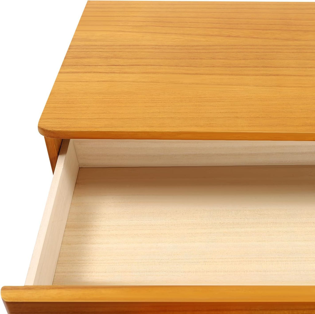3-Tiers Wooden Desktop Storage Box with Lockable Drawers S937068