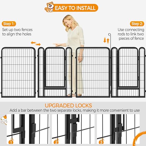 8 Panels Metal Dog Playpen S6110