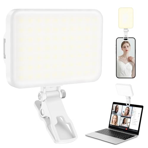 60 LED Portable Selfie Light with Clip & Tripod Adapter Rechargeable 2200mAh Z15368