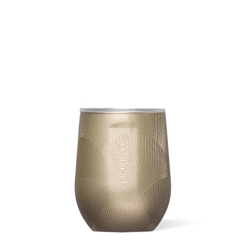 Stemless Insulated Wine Glass Tumbler, Gloss Powder Blue, 12 oz, Stainless Steel O55888