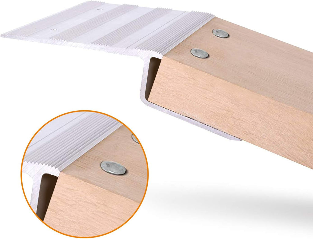 Truck and Trailer Loading Ramp Kit with Aluminum Brackets and Rubber Feet, Pack of 2 Q71952