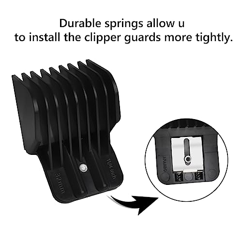 4 Pack Clipper Guards, 1/16", 1/8", 1/4", 3/8", Black D4462