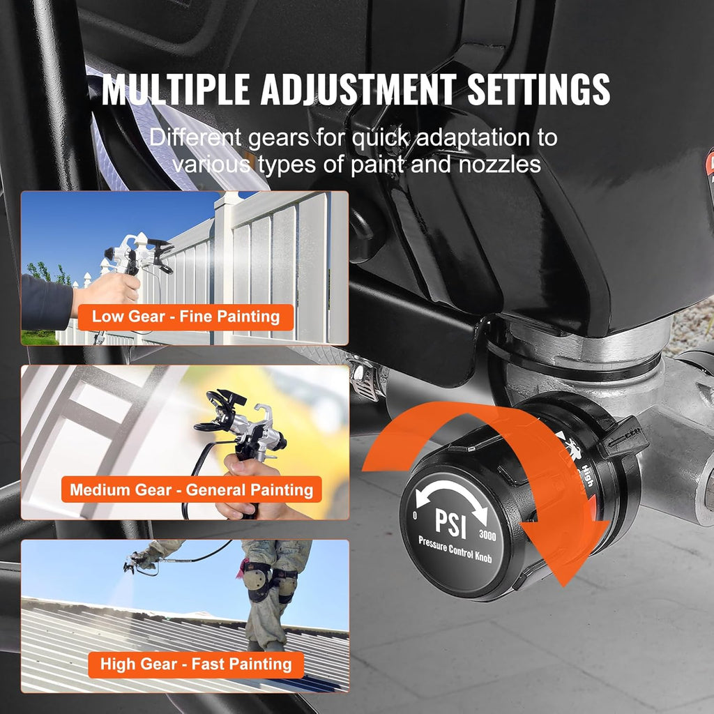 Stand Airless Paint Sprayer, 3000PSI 750W Electric Airless Sprayer E10297