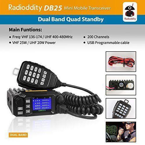 Dual Band VHF UHF 25W Mobile Radio with 4 Color Display X815892