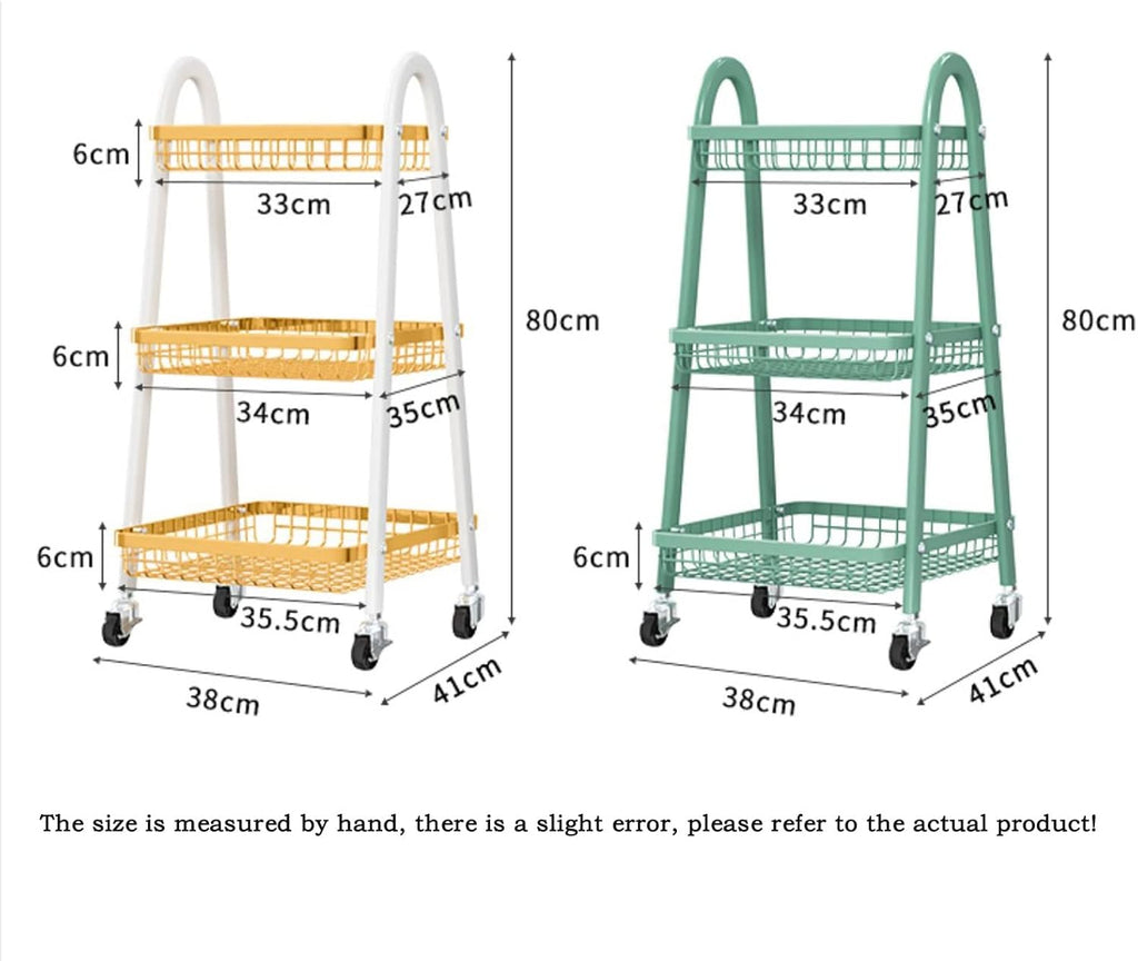 Kitchen Storage Cabinet Floor-to-Ceiling Multi-Layer Trolley Storage Rack O93052