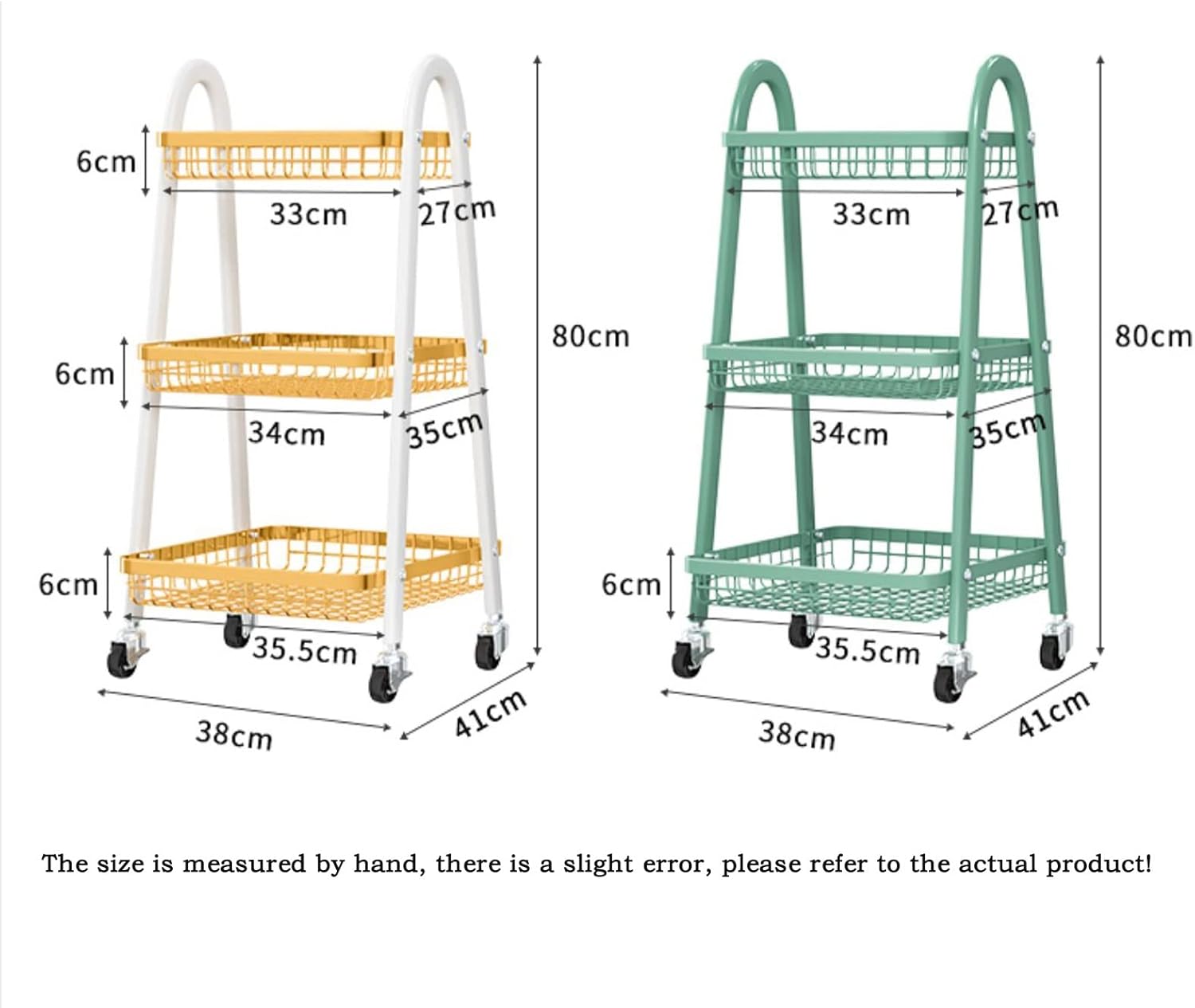 Kitchen Storage Cabinet Floor-to-Ceiling Multi-Layer Trolley Storage Rack O93052