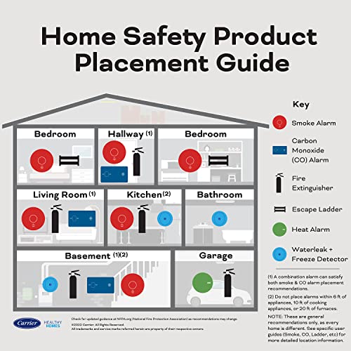 AA Battery Powered Smoke & Carbon Monoxide Detector, 2 Pack P671