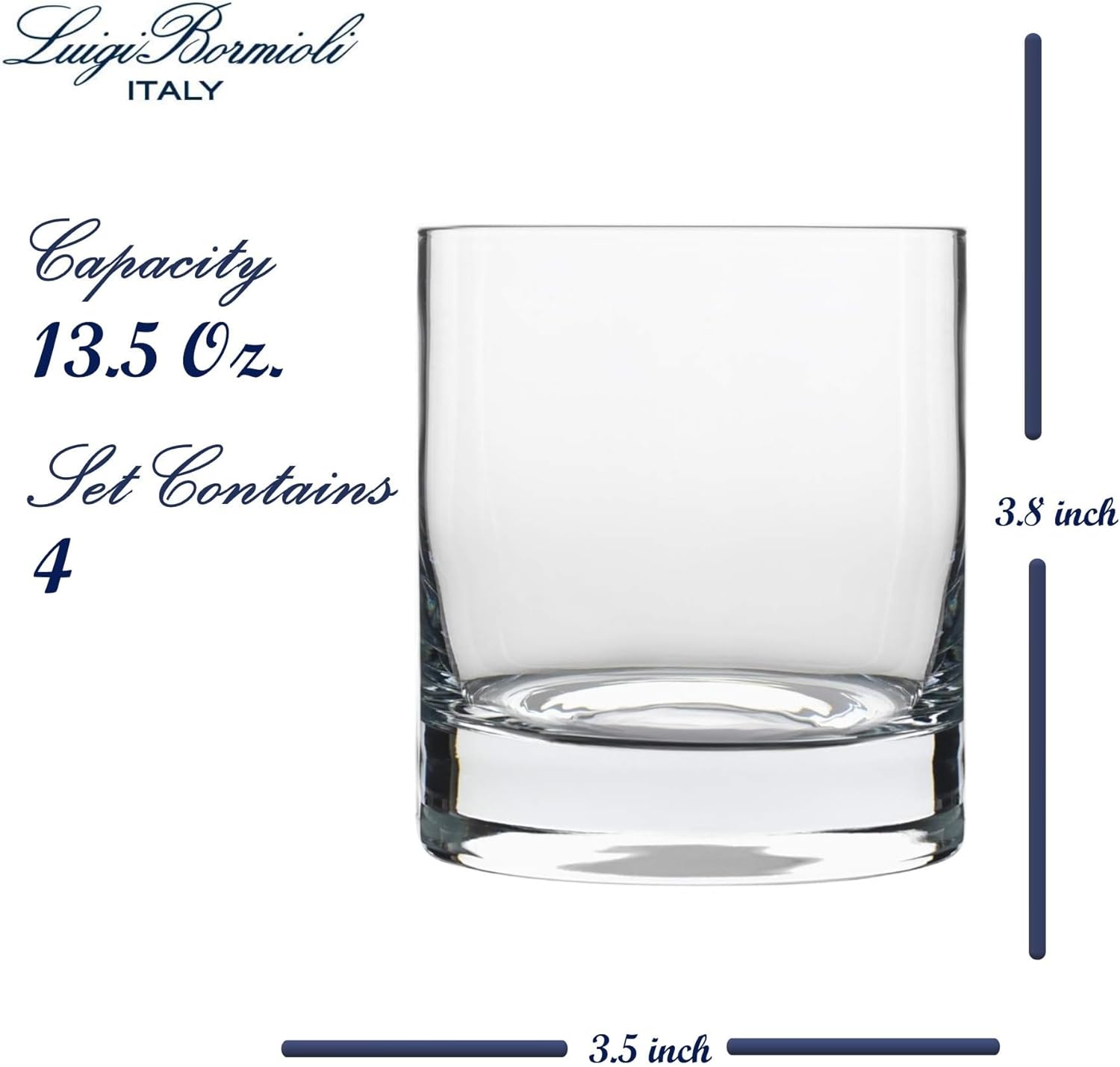 Set of 4 Double Old Fashioned Glasses, 13.5 fluid ounce A59585