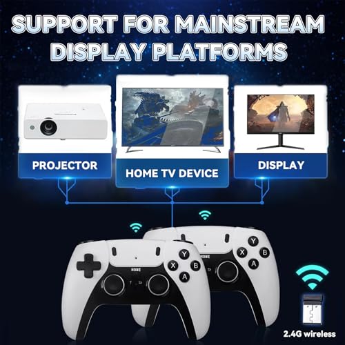Retro Game Console with 40000+ Games, 4K HDMI, Dual 2.4Ghz Wireless Controllers (128G) I631152