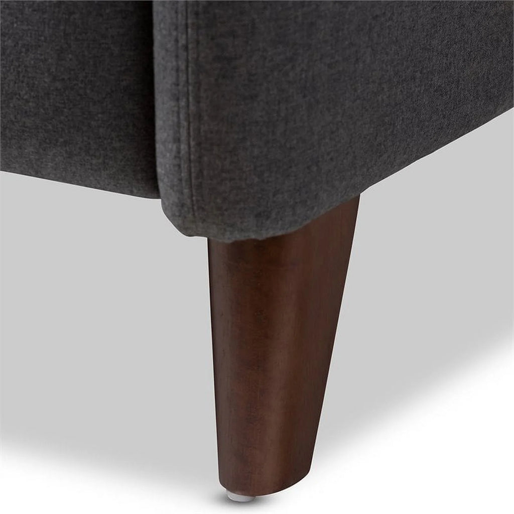 Gray and Walnut Recliner I822