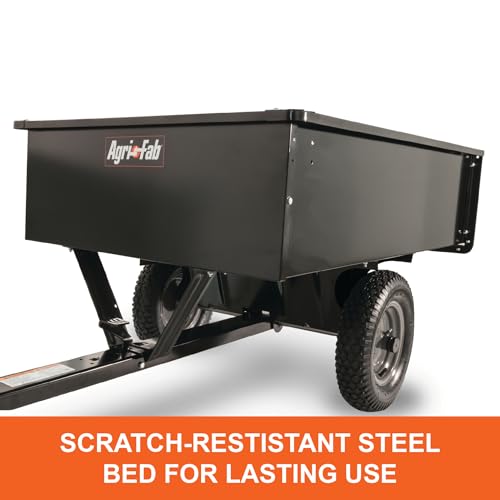 Steel Utility Dump Cart, 12 cu ft Capacity, 16" Pneumatic Wheels Q308727