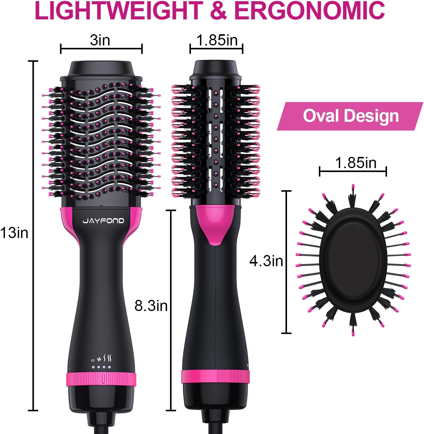 4 in 1 Hot Negative Ion Anti-Frizz Blowout Hair Dryer Brush L270