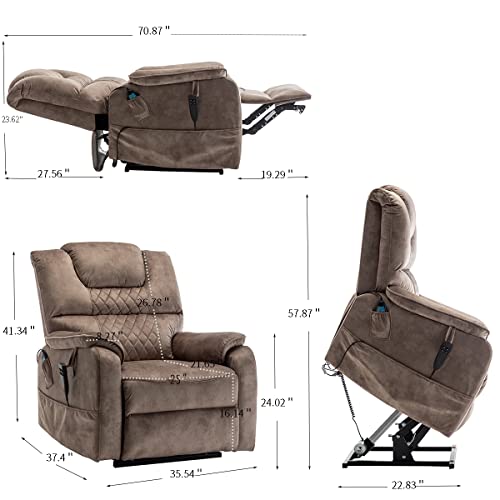 Yellow Heavy Duty Electric Recliner Lift Chair B686