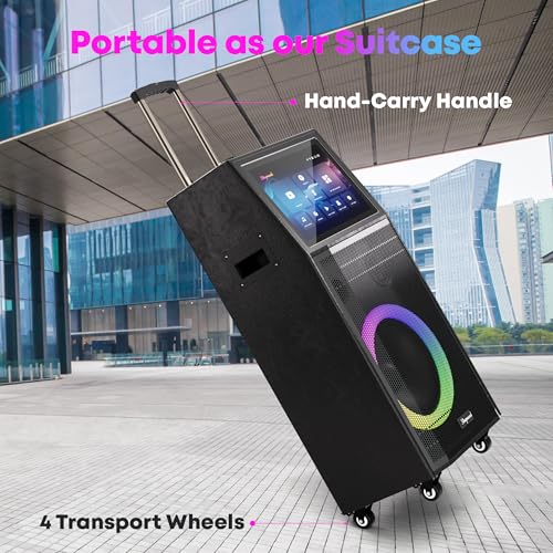 Portable Bluetooth Karaoke Machine with 2 Wireless Microphones N63836