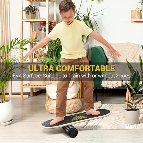 7 Modes Balance Board with Adjustable Stoppers and Roller E71386