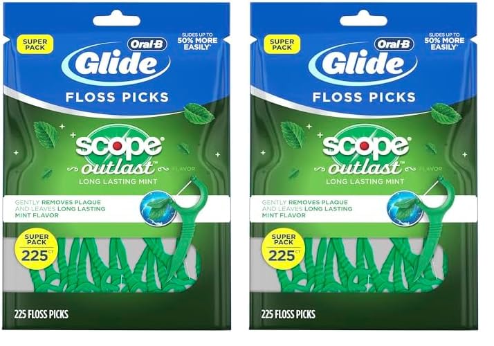 Mint Dental Floss Picks, 225 Picks (Pack of 2) X165