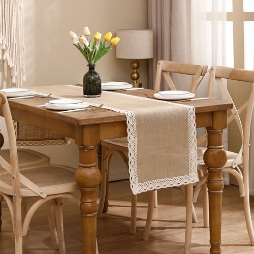 Natural Jute Braided Table Runner 13x120 inch D75034