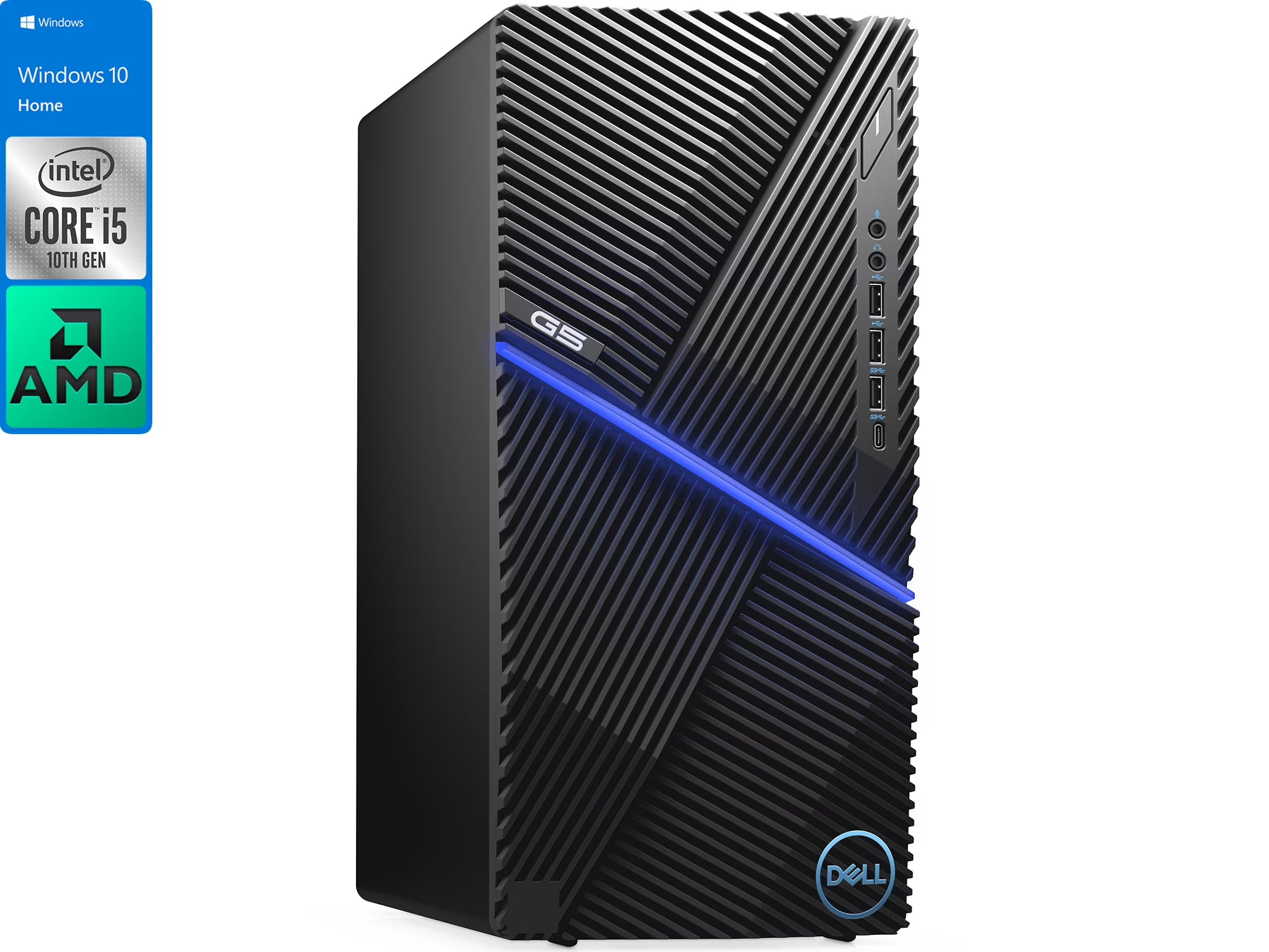 Intel Core i5-10400F 8GB RAM 2TB NVMe SSD AMD Radeon RX 5300 Gaming Desktop T3056
