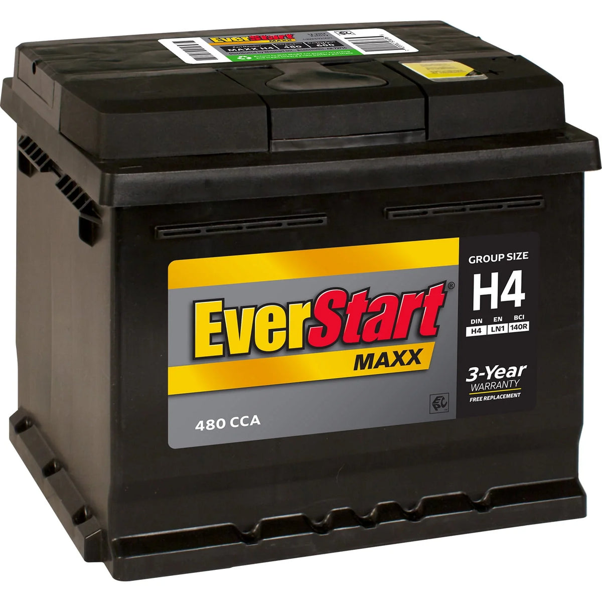 Group Size H4 12 Volt 480 CCA Lead Acid Automotive Battery K45043