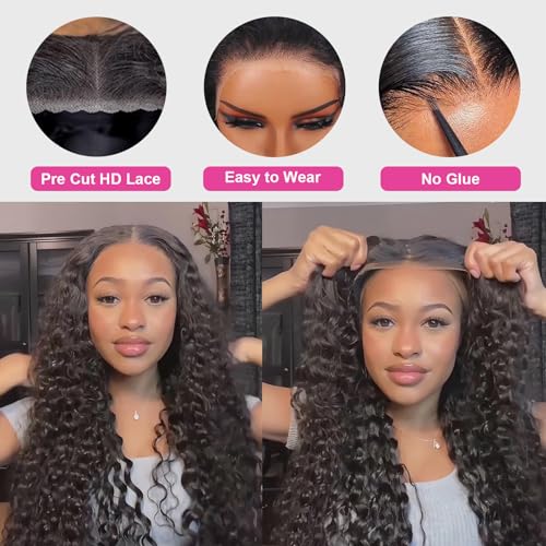 28 Inch Deep Wave Lace Front Human Hair Wig U2543