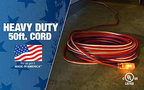 50-Foot 12/3 Extension Cord with Lighted End W62297