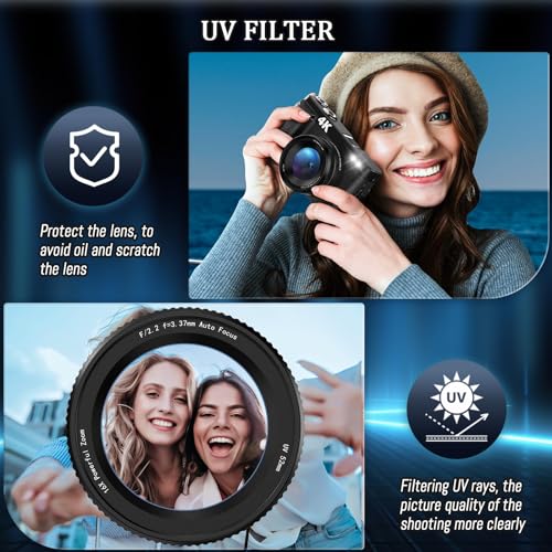 48MP Digital Camera with 16X Digital Zoom, 3" Flip Screen, 2 Batteries L645