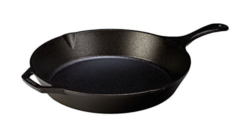 12 inch Seasoned Cast Iron Skillet with Silicone Hot Handle Holder I41897