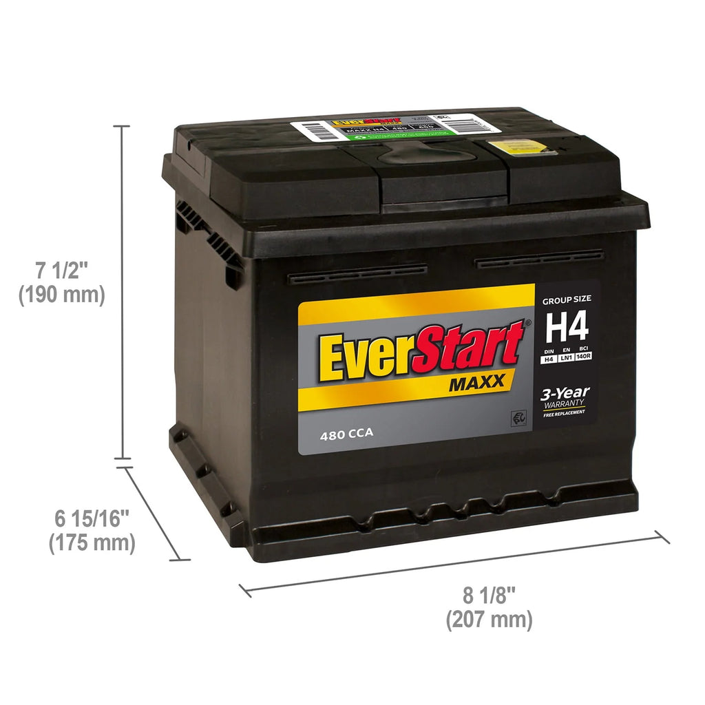 Group Size H4 12 Volt 480 CCA Lead Acid Automotive Battery K45043