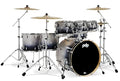 7-Piece Maple Shell Pack with Chrome Hardware Silver to Black Fade Y1061