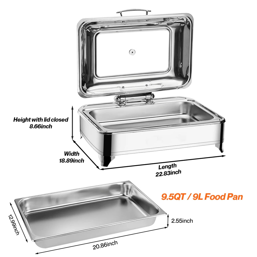 Electric Buffet Server Food Warmer with Glass Window S3499