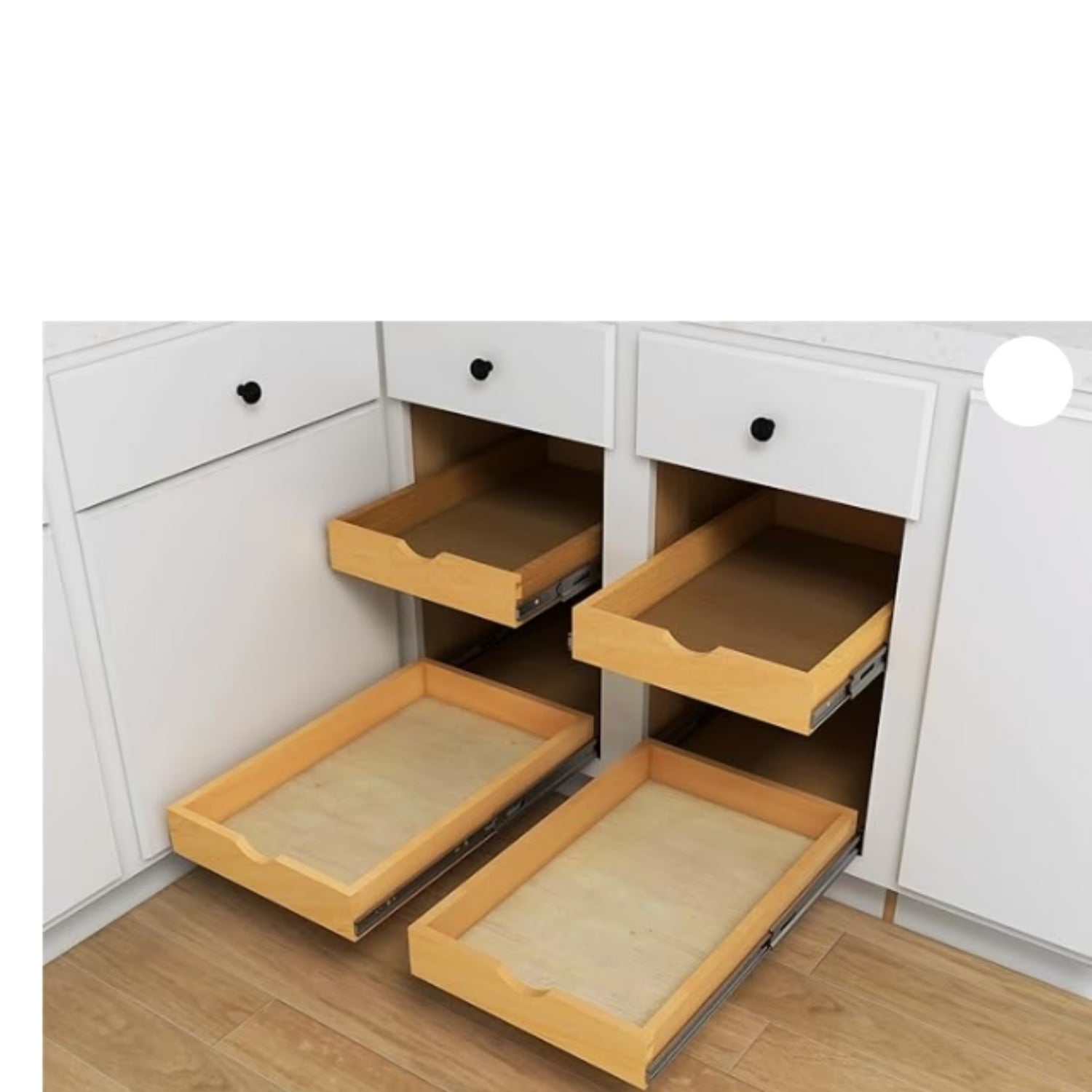 14 inch Width Wood Pull Out Tray Drawer Box Kitchen Cabinet Organizer P287