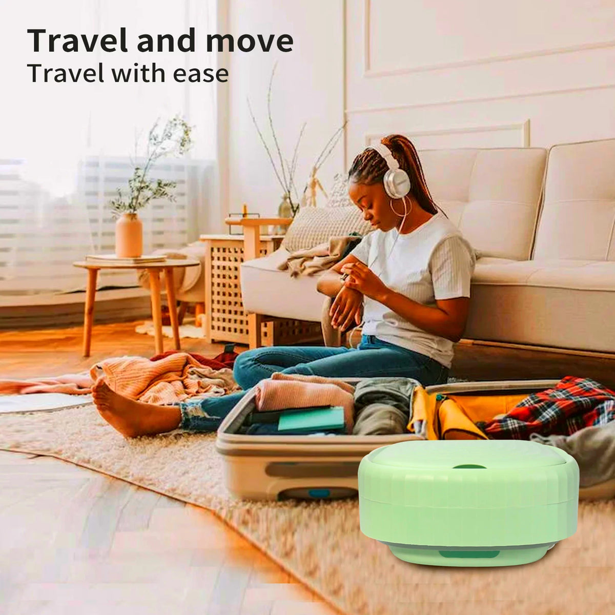 Mini Foldable Washer and Spin Dryer (Green) Z980121