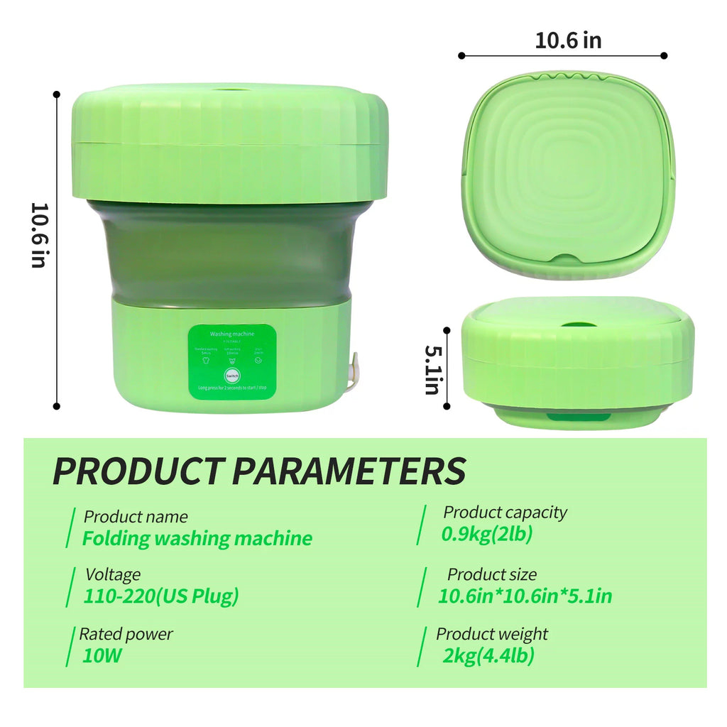 Mini Foldable Washer and Spin Dryer (Green) Z980121