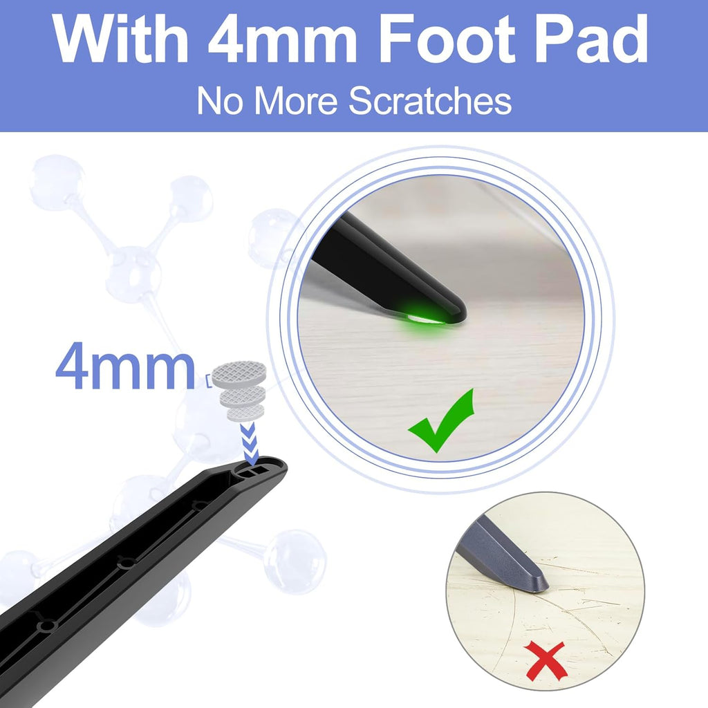 Black TV Stand Legs Replacement with Screws D64015
