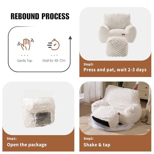 Giant Bean Bag Sofa Chair with Foot Rest S378