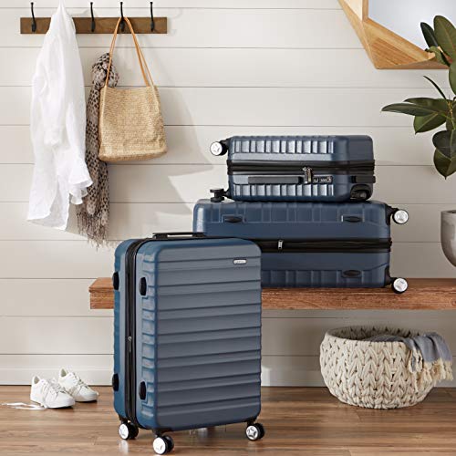 Navy Blue 21-inch Carry On Luggage with Wheels J516