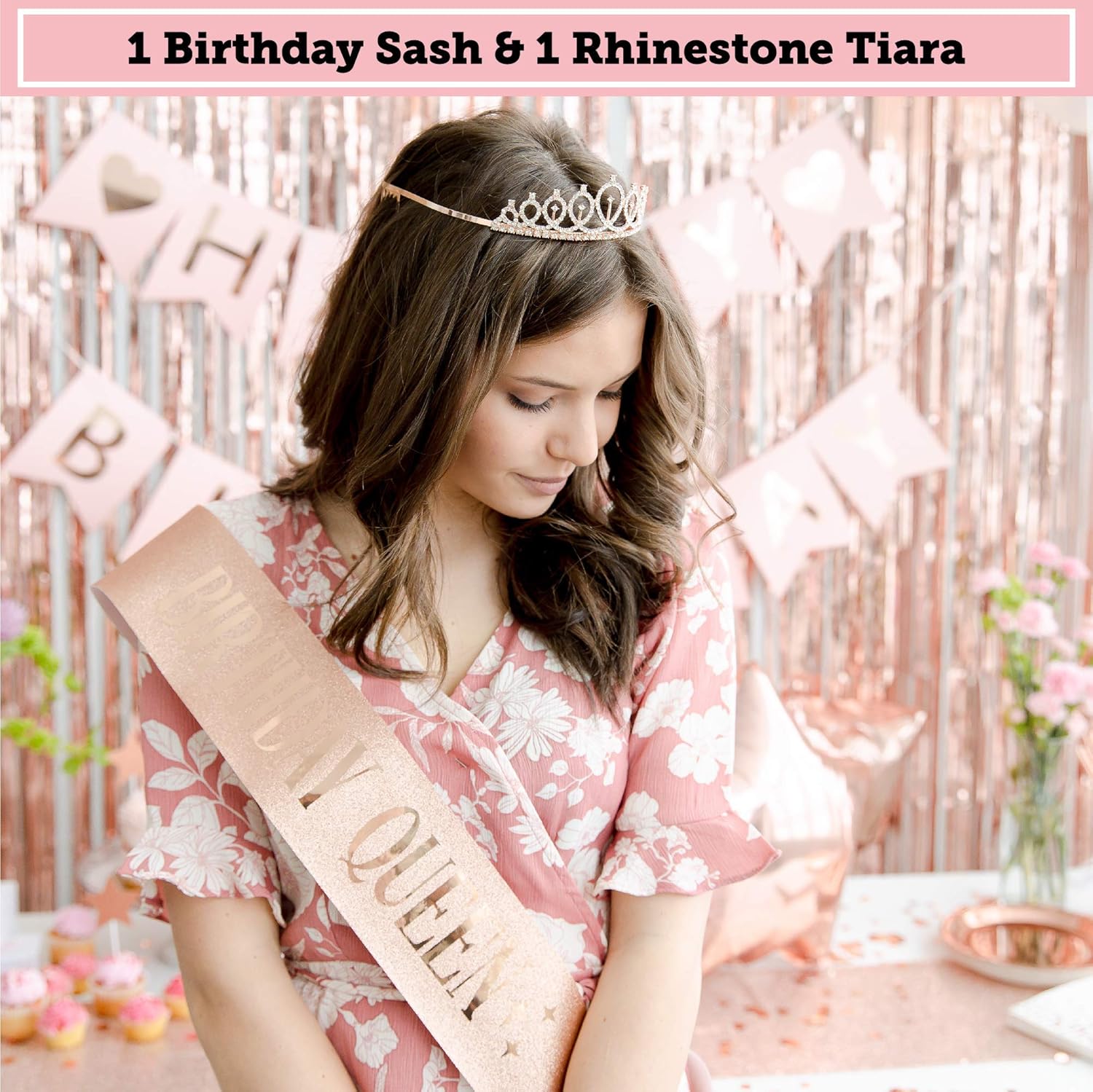 225 PC Rose Gold Birthday Party Decorations Kit A55469
