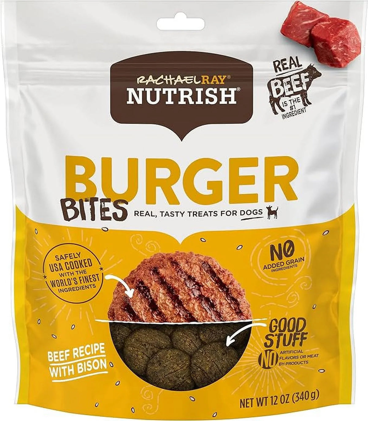 Beef Burger Dog Treats, 12 Ounces, Grain Free X630