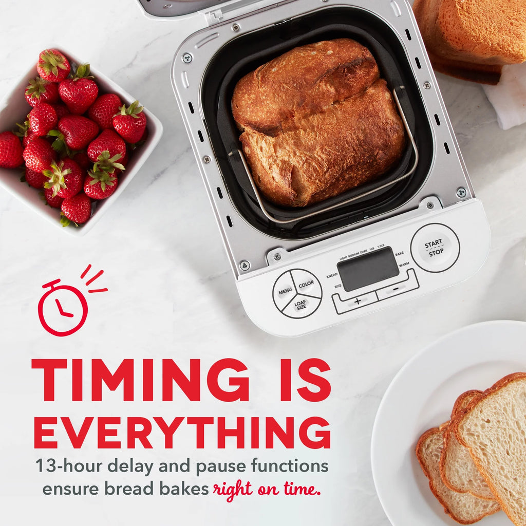 Stainless Steel Bread Maker 1.5lb Loaf Programmable 12 Settings S486651