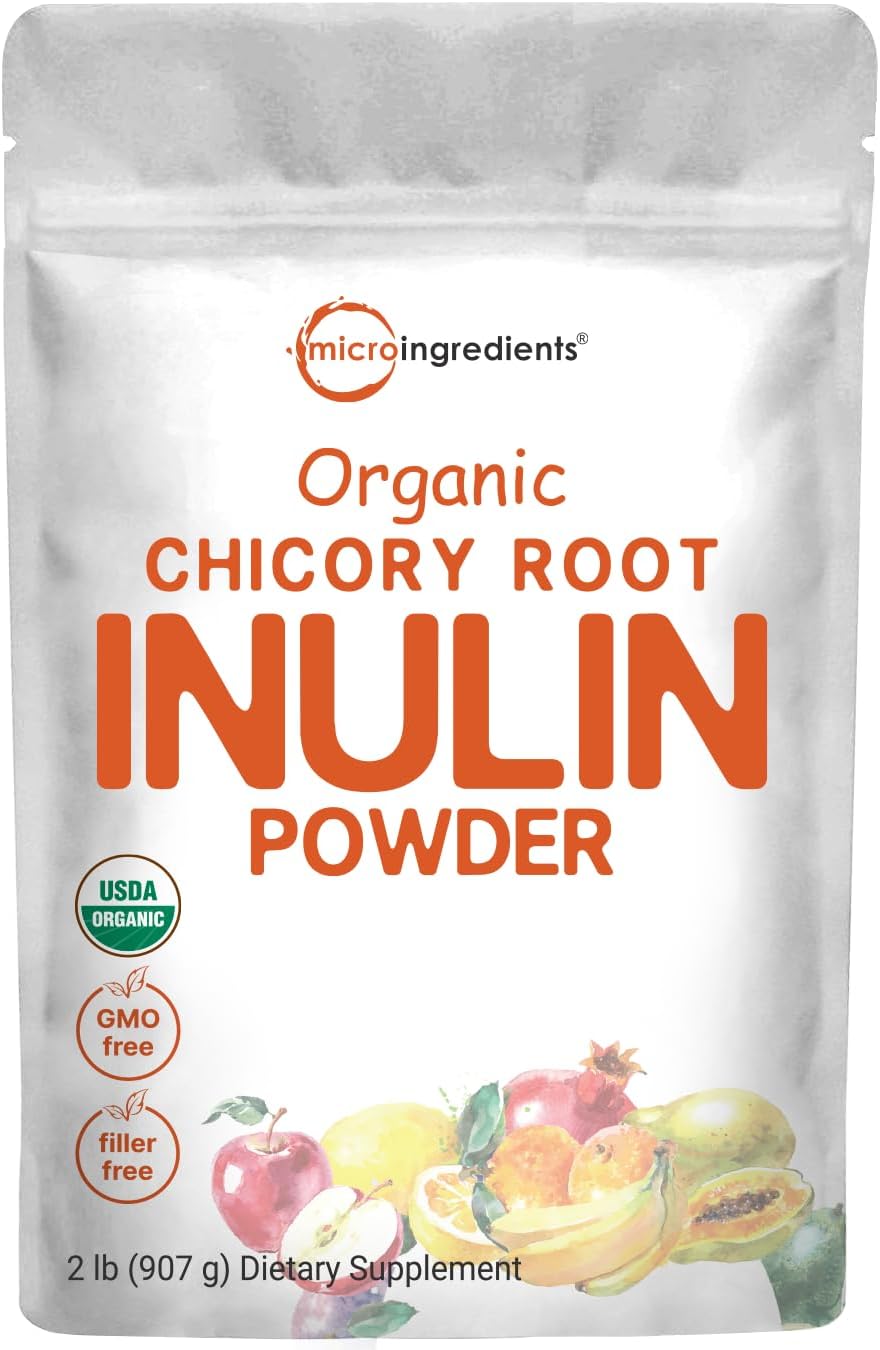 Organic Chicory Root Inulin Powder, 2 Pounds Y852