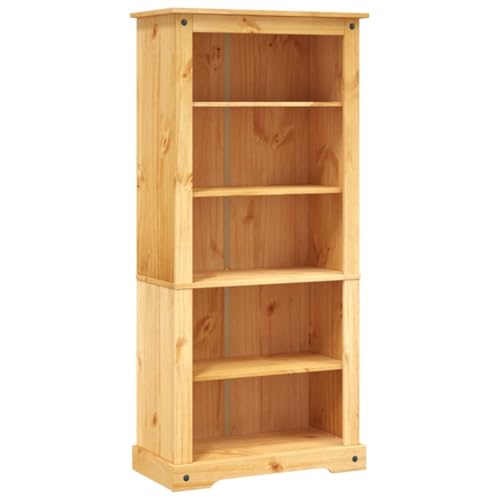 5-Tier Rustic Mexican Pinewood Bookcase R18155