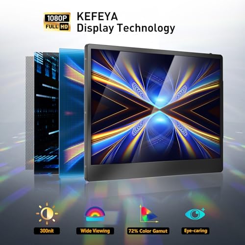 15.6" Portable Monitor with 120% sRGB, FHD IPS & 235° Rotation H30146