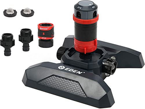 4-Pattern Adjustable Mobile Rotary Gear Drive Sprinkler with Quick Connect Starter Set T691023