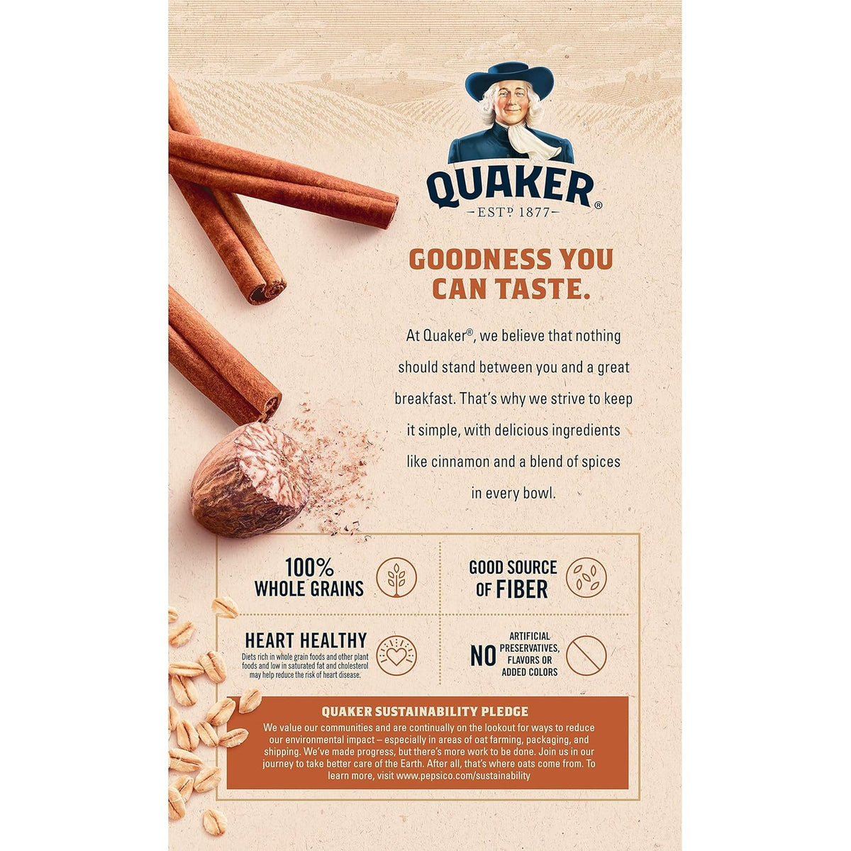Cinnamon and Spice Instant Oatmeal, 1.51 Ounce (Pack of 10) Y4300