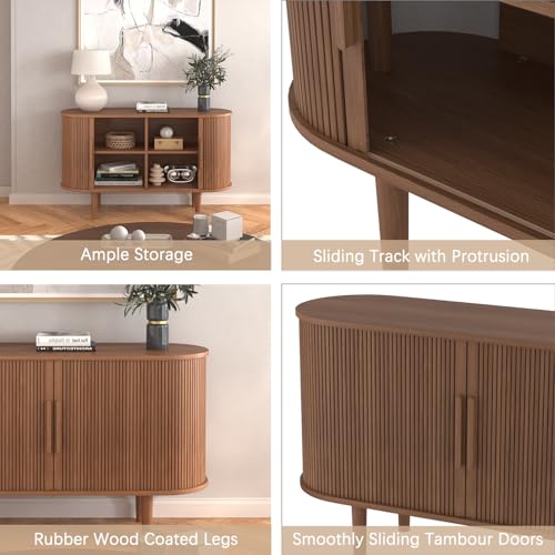Black Corner Cabinet with Doors and Shelves C540340