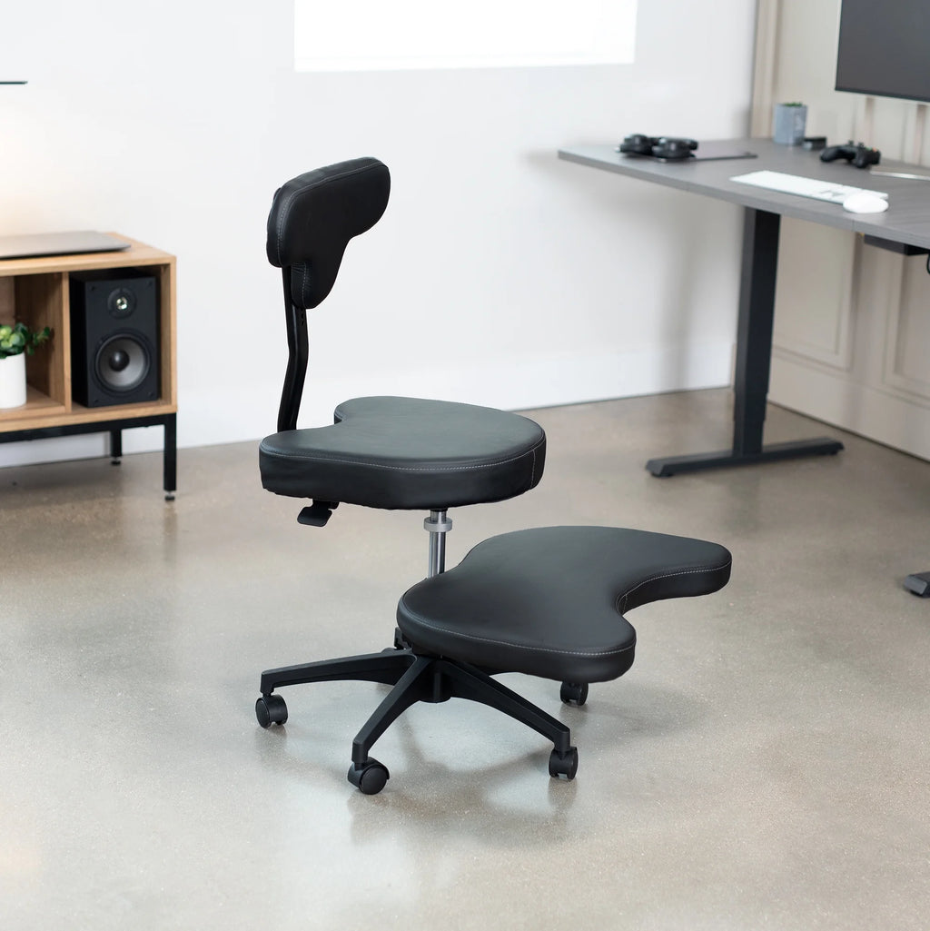 Black Ergonomic Cross Legged Swivel Chair J229