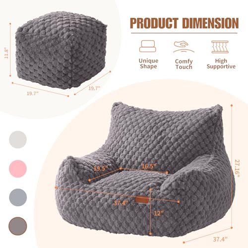 Giant Bean Bag Sofa Chair with Foot Rest S378